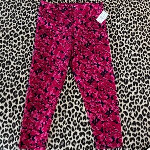 J. Crew Vibrant Pink and Navy Leggings
